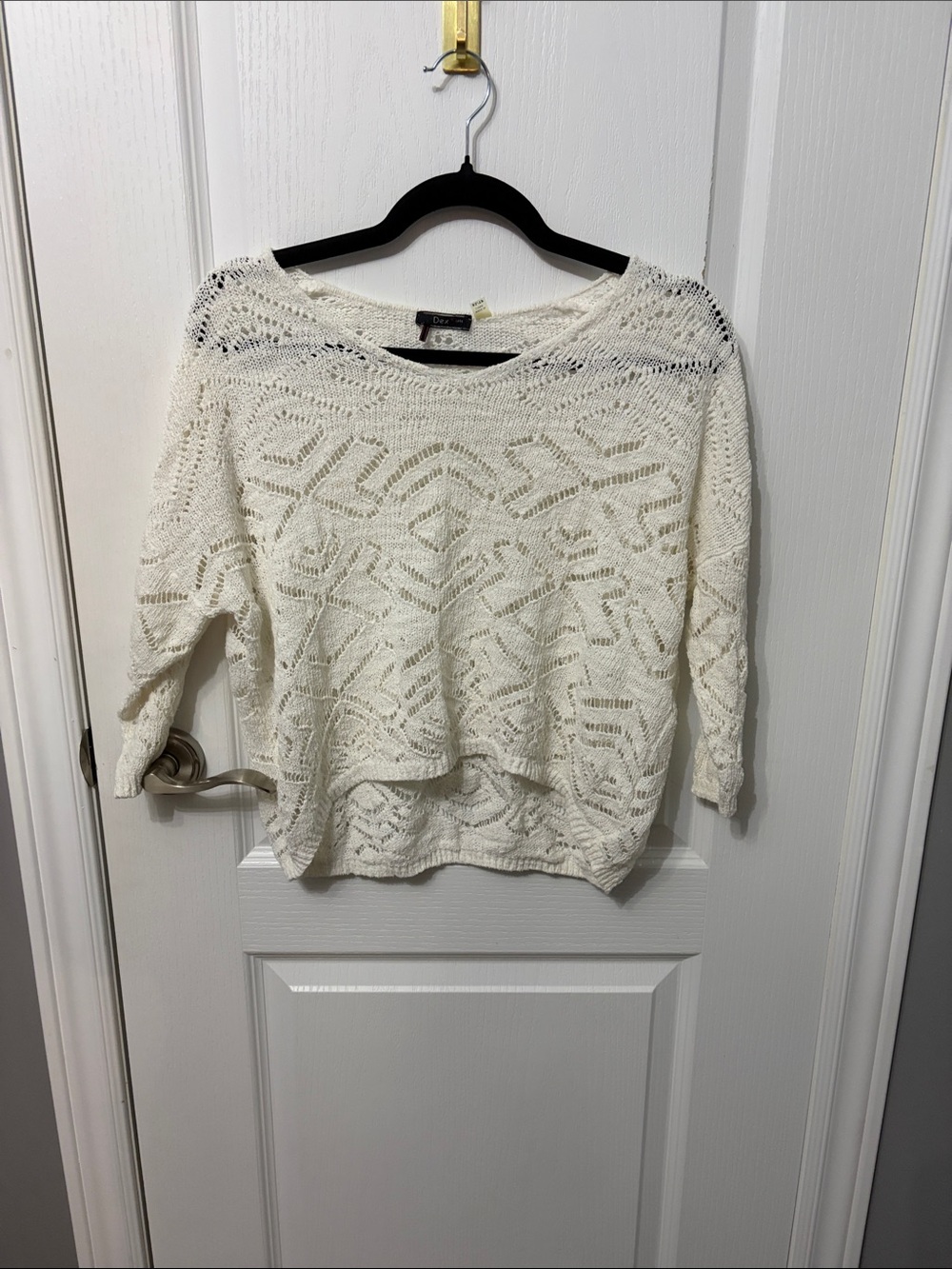 Dex Lightweight Cream Open-Knit Women's Sweater